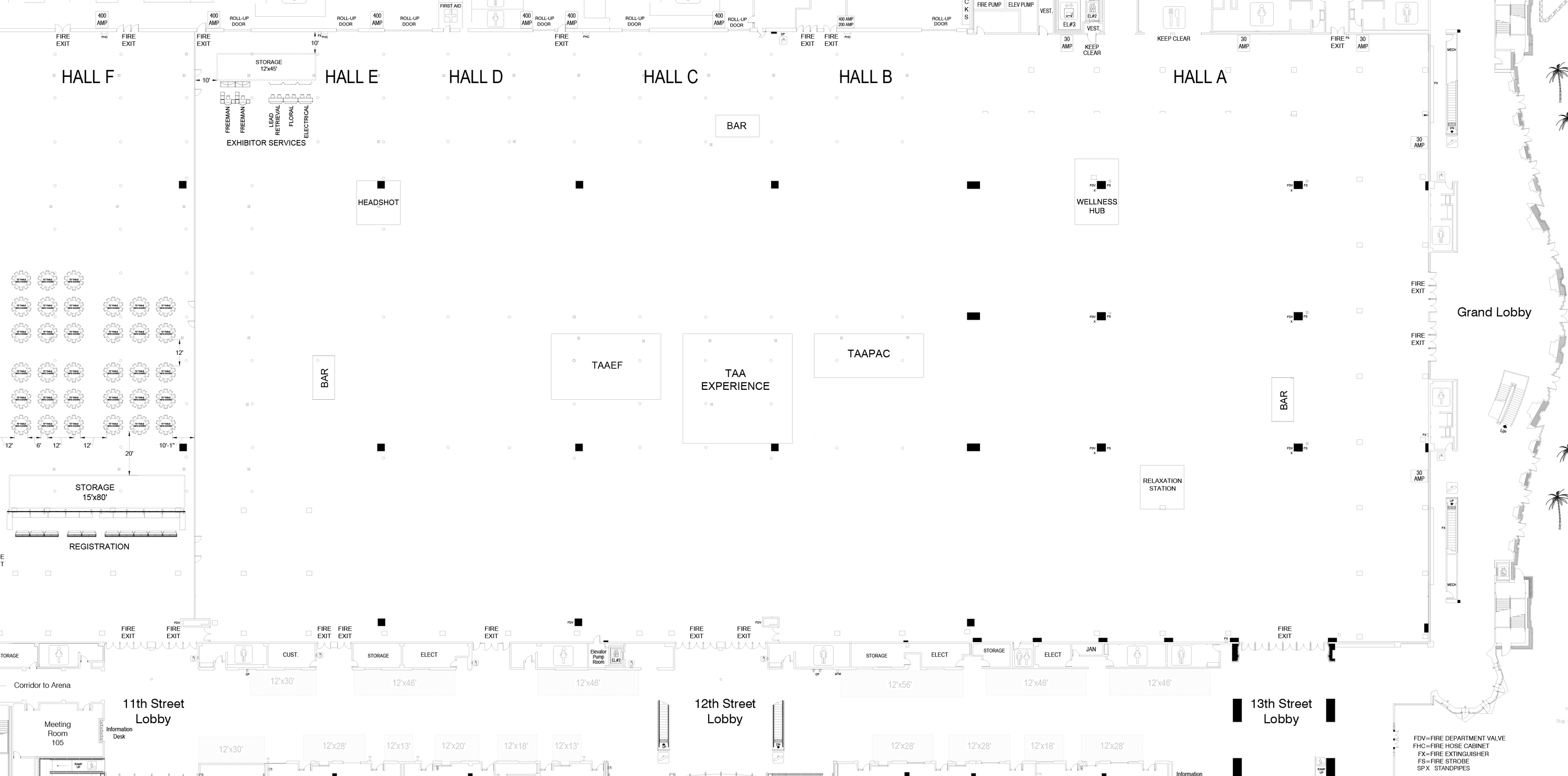 2023 TAA ONE Conference & Expo Exhibitor Floor Plan