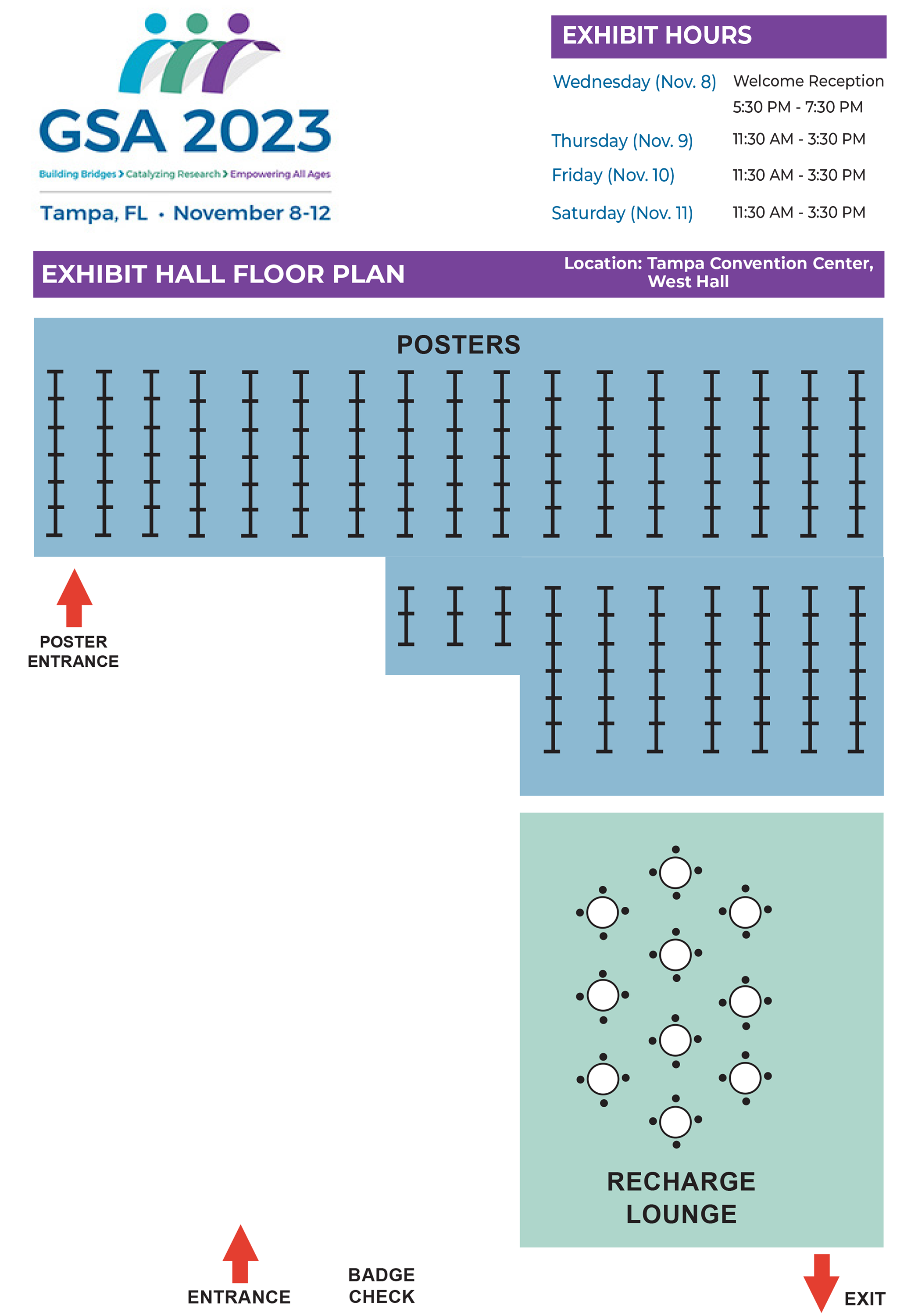 GSA 2023 Annual Scientific Meeting Exhibitor Floor Plan