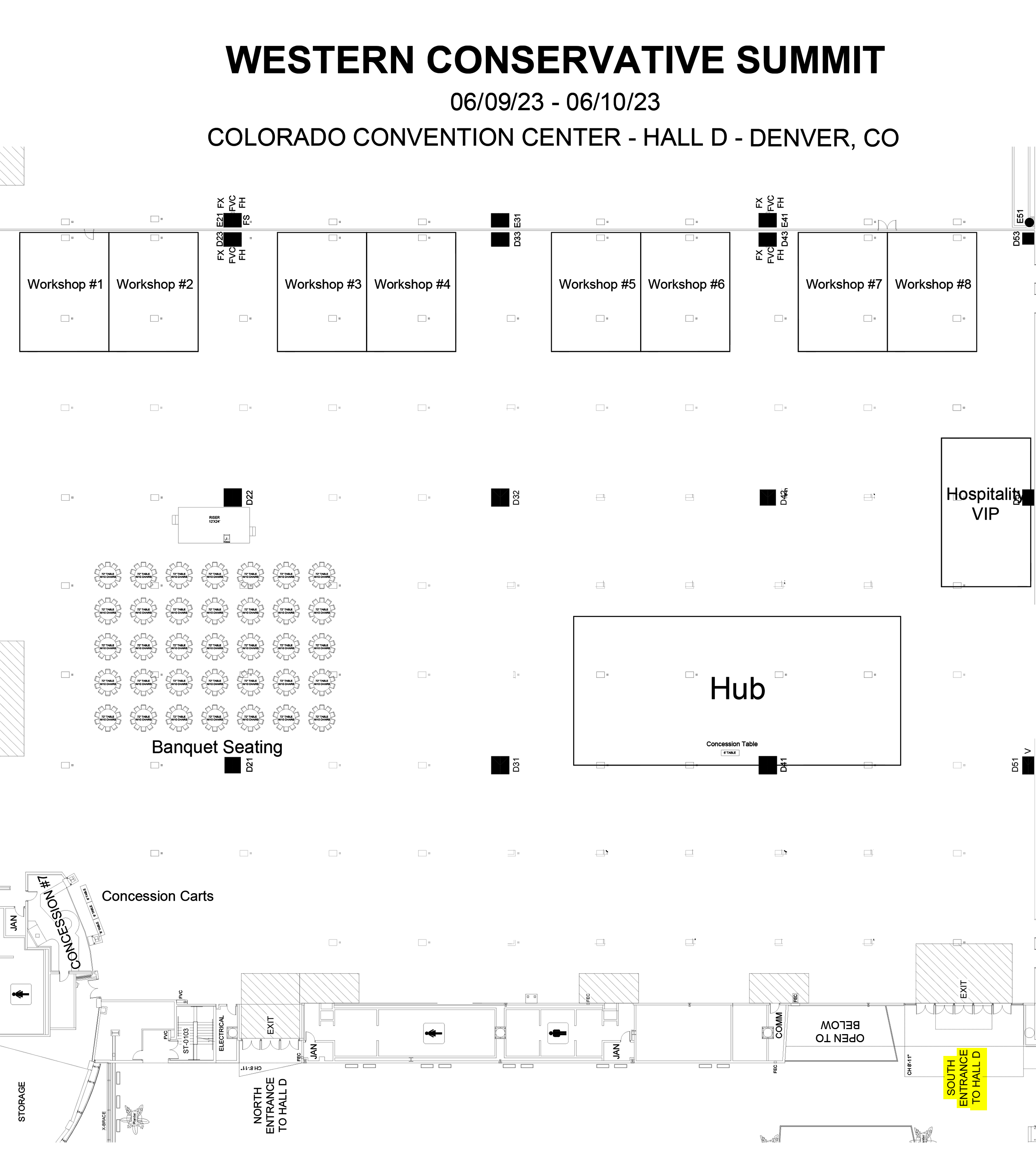 2023 Western Conservative Summit Exhibitor Floor Plan