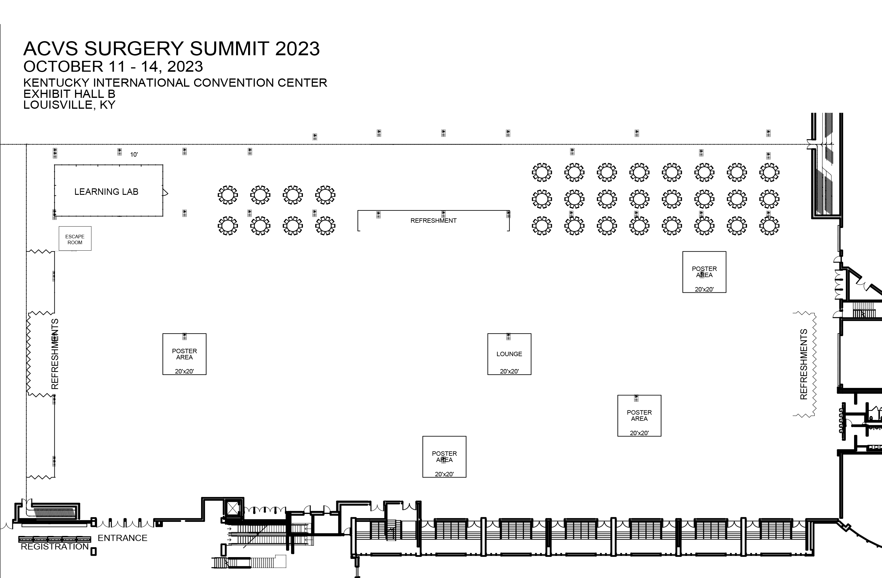 2023 ACVS Surgery Summit Exhibitor Floor Plan