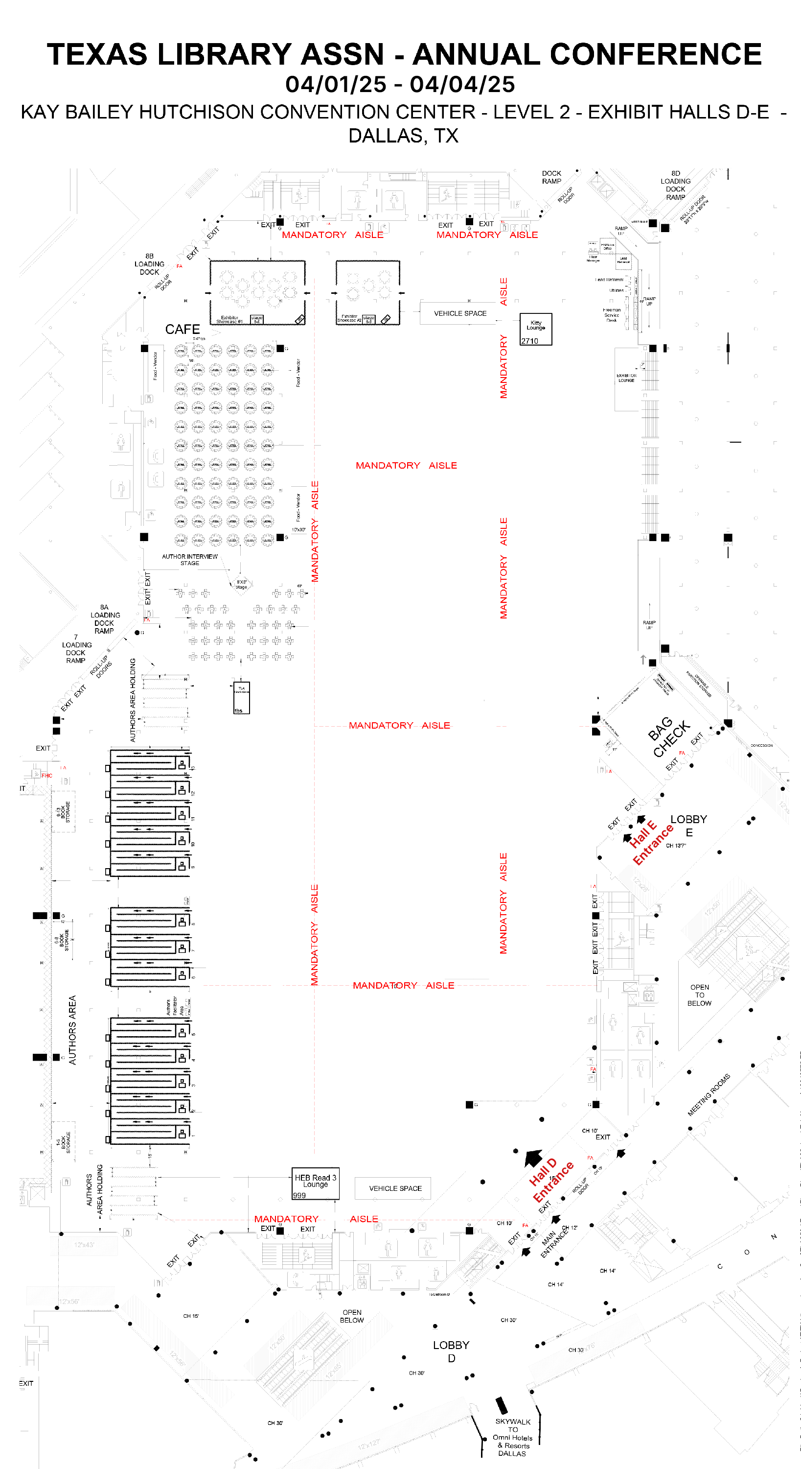 TLA 2025 Annual Conference Exhibitor Floor Plan